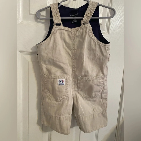Ralph Lauren Khaki Overalls - Picture 1 of 8